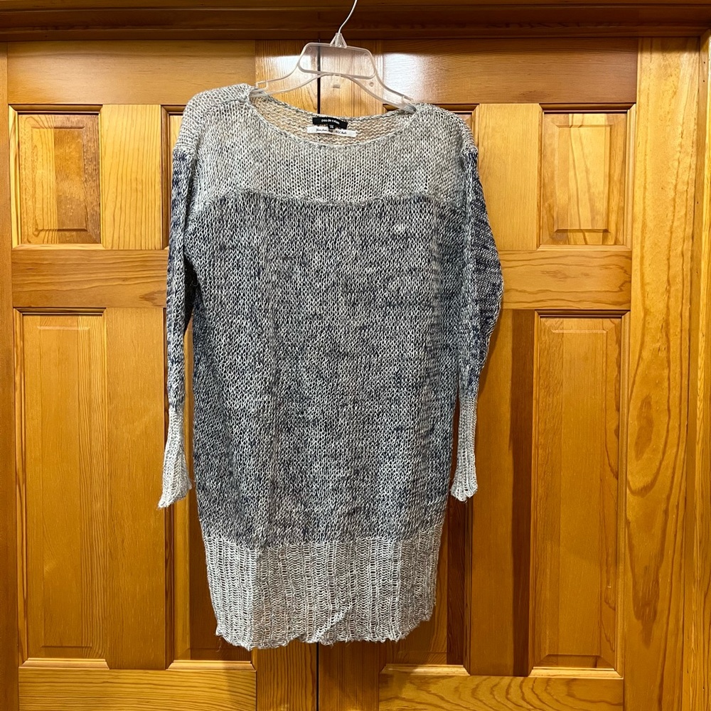 Pas de Calais grey and navy loose knit sweater